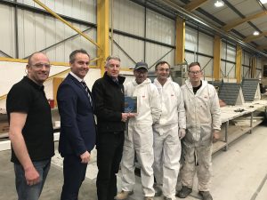 IG Elements Team pictured with Construction News Award